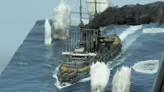Making Battleship Mikasa 1904 (Yellow sea battle)