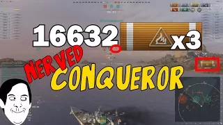 NERFED Conqueror =) still OP || World of Warships