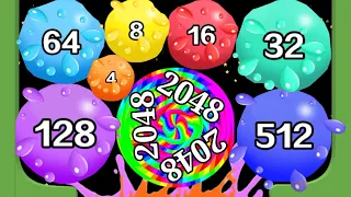 Jelly Merge 3D | Noob vs Pro vs Hacker in jelly merge 2048 ball 3d game | highest speed blob 2048