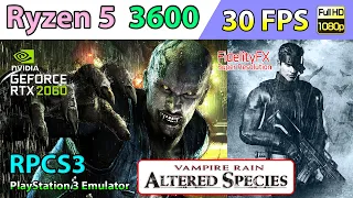 RPCS3 Emulator | Vampire Rain: Altered Species • 30 FPS • 1080p - Ryzen 5 3600 | GeForce RTX 2060