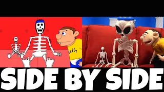 SML Movie: Jeffy's Big Mess! Animation and Original Video! | Side by Side!