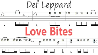 Def Leppard - Love Bites / Guitar Solo Tab+BackingTrack