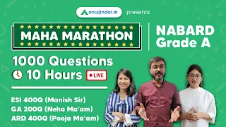 NABARD Grade A 2021 | MAHA MARATHON REVISION SESSION | 1000 Questions in 10 Hours