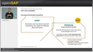 Generative AI at SAP   Unit 5 Generative AI business use cases