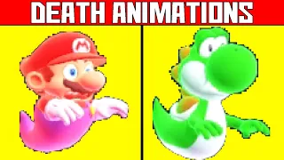 (Super Mario Bros Wonder) Ghost Death Animations & Game Over Screen (Zoomed)