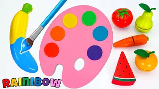 Toddler Learning Video | Fruits & Vegetables Painted the Wrong Colors