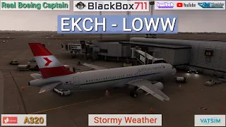 MSFS FENIX A320 | Copenhagen/EKCH to Vienna/LOWW| Stormy Weather | VATSIM