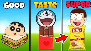 Shinchan And Nobita Play Noob Vs Pro Vs Hacker In Fast Food RUN 3D 🤣🤣 | Funny Game |