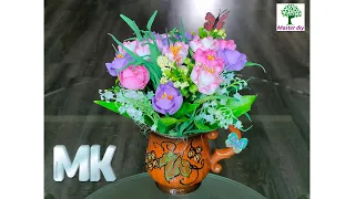 Весенняя композиция из фоамирана с ландышами Цветы из фоамирана своими рукамиMaster diy