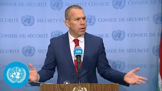 Israel on Palestine & Iran  - Security Council Media Stakeout (19 October 2021)