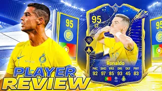 HE'S BACK!!😱95 TOTY CRISTIANO RONALDO PLAYER REVIEW - EA FC 24 ULTIMATE TEAM