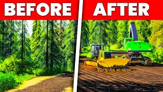 Cleaning THE FOREST | Farming Simulator 19