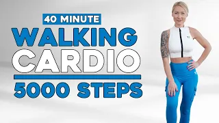 5000 STEPS IN 40 Min - Walking FAT BURN Workout Knee Friendly, Super Fun, No Repeat, No Jumping