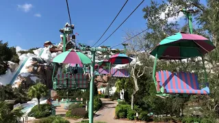 W/Mighty taking the ski lift up to Summit Plummet at Disney’s Blizzard Beach