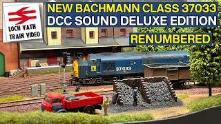 New Bachmann Class 37033 DCC SOUND DELUXE Renumbered and Weathered Locomotive