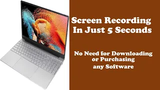 How to Record your Laptop Screen in 5 Seconds.