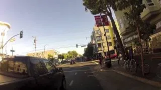 Truck almost hits cyclist