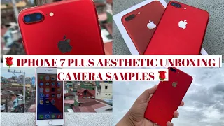 Apple Iphone 7 Plus - AESTHETIC UNBOXING in 2021 | Camera Samples ✨| 128GB | Product Red |