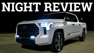 All-New Toyota Tundra Night Review (Headlights, Ambient Lights, Night Drive)