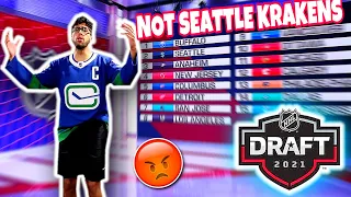 NHL DRAFT LOTTERY REACTION 2021..(MAD VANCOUVER CANUCKS FAN)