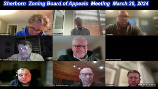 Sherborn Zoning Board of Appeals Meeting March 20, 2024