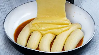 Kuchen in der pfanne mit 2 bananen und 1 ei!