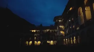 The Rila monastery in Bulgaria (at night)