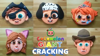 GIANT halloween cocomelon family clay cracking collection 코코멜론 거대 가족 할로윈 점토 부수기 모음