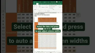 Adjust Column widths short kii #shorts #excel #excelgyan #excelshortcuts