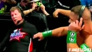 John Cena vs John Laurinaitis commenting at ring side