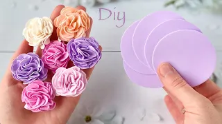 Цветы из фоамирана Зефирки Повязка Фоамиран для начинающих DIY Eva Foam Flowers / Flores de foamy