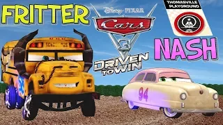 CARS 3 DRIVEN TO WIN MISS FRITTER VS LOUSE NASH THOMASVILLE PLAYGROUND BATTLE RACING VIDEO GAME
