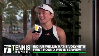 Katie Volynets Shares Memory With del Potro as Young Fan | Indian Wells 1R