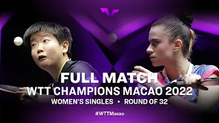 FULL MATCH | SUN Yingsha vs Bruna TAKAHASHI | WS R32 | WTT Champions Macao 2022