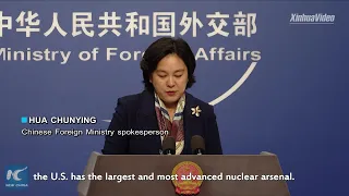 China urges U.S. to commit to no-first-use nuclear weapons policy