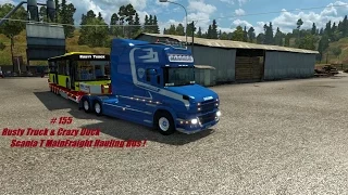 ETS2 #155 Rusty Truck & Crazy Duck  MainFreight VTC Hauling Bus Scania T