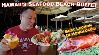 Seafood Beach Buffet in Hawaii | Best Crispy Roast Suckling Pig Lechon in Honolulu!