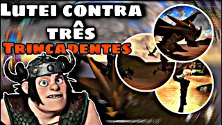 Lutei contra dragões pra salvar o Sentinela *Ganhei um novo dragão?*| School Of Dragons - SR Soluço