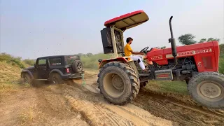 Shocking result || Swaraj 855 vs Mahindra Thar tug of war