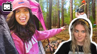 QTCinderella Reacts to OfflineTV CAMPING CHALLENGE