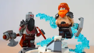 LEGO Kratos vs Thor from God of War Ragnarok MOC