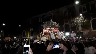 #SantAgata2018: il fercolo entra nella chiesa Sant'Agata La Vetere