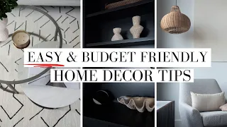 EASY & BUDGET FRIENDLY HOME HACKS! DESIGNER TIPS & TRICKS