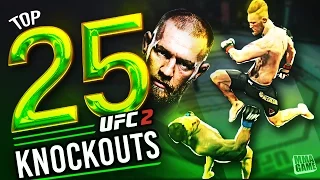 EA Sports UFC 2 - 25 Conor Mcgregor Knockouts!