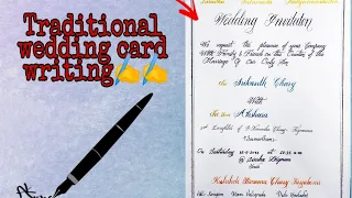 traditional wedding card writing
