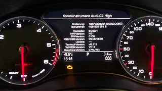 Audi A6 C7 4G - How to find information for instruments / dashboard