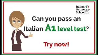 Can you pass an Italian A1 level test? Try now!