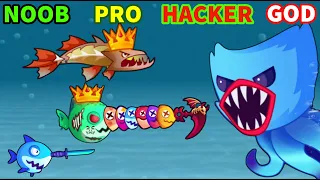 Fish.IO - Hungry Fish - Noob vs Pro vs Hacker vs God (NEW UPDATE)