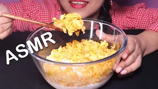 ASMR ~ CORN FLAKES WITH MILK | EATING SOUNDS | NO TALKING | CrystalBitesASMR