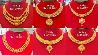 Light Weight Gold Necklace Designs Below 20 Grams 😱 With WEIGHT And PRICE || Shridhi Vlog